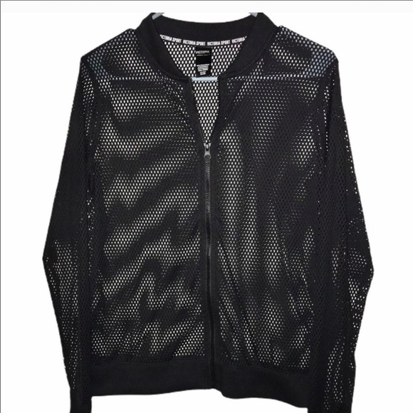Victoria's Secret Jackets & Blazers - Victoria Sport Full Zip Athletic Mesh Jacket Black